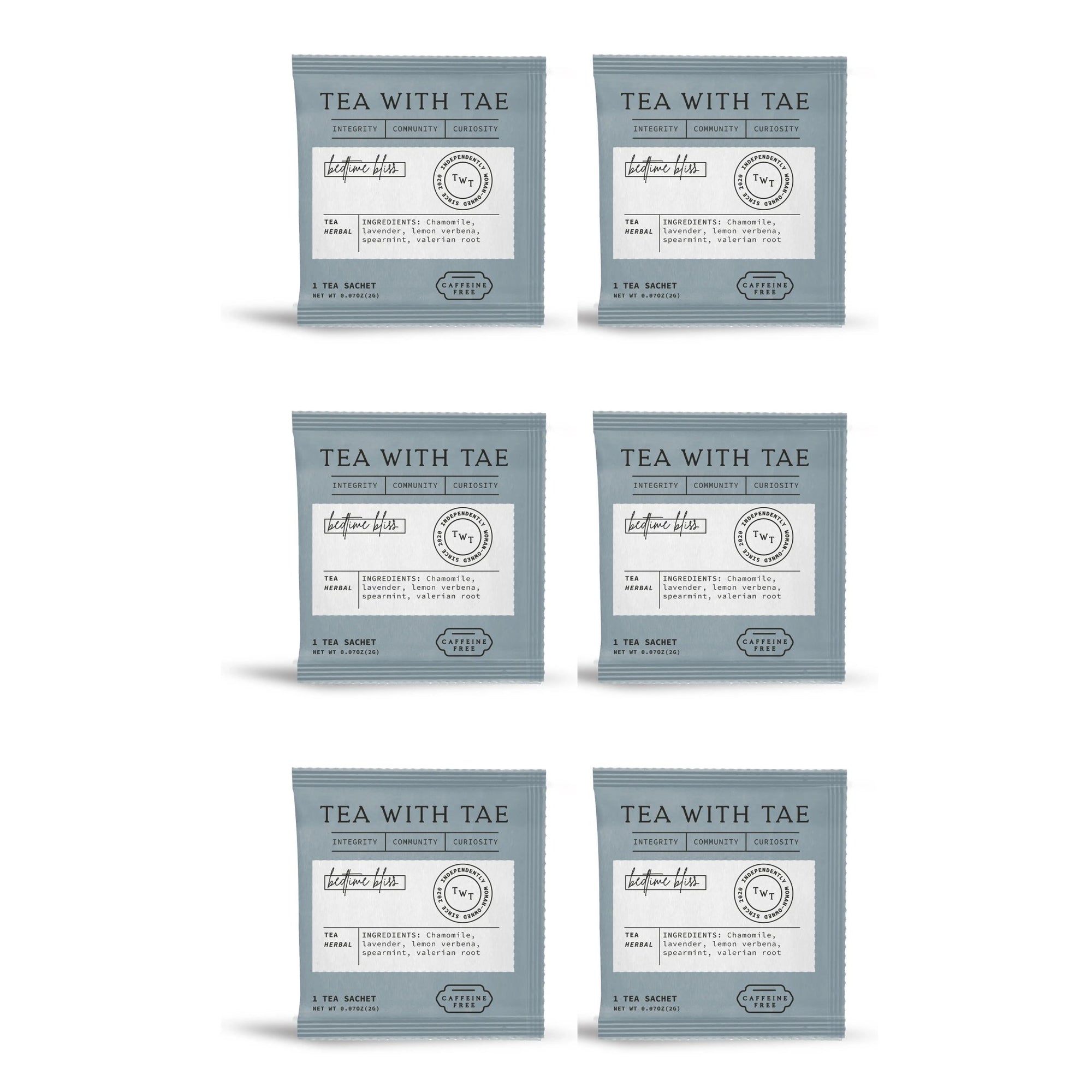 Tea With Tae 6-Count Sachet Pack - Peaks to Beaches Co Tea