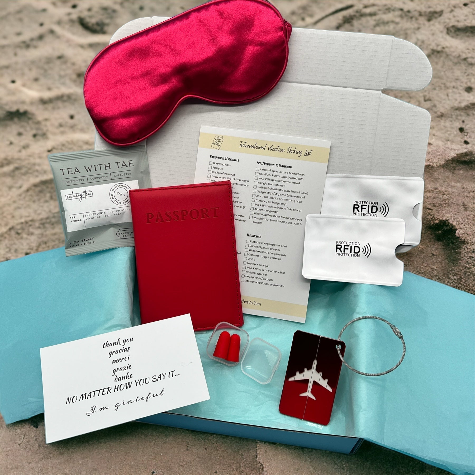 Travel in Comfort Box (FOR TWO) - Peaks to Beaches Co Travel Gift Box