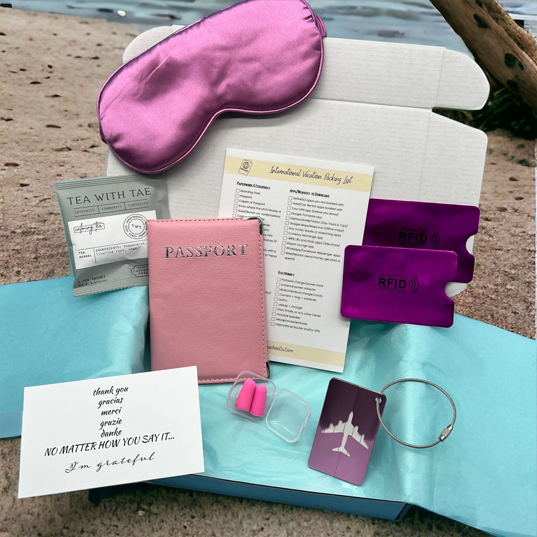 Travel in Comfort Box (FOR TWO) - Peaks to Beaches Co Travel Gift Box