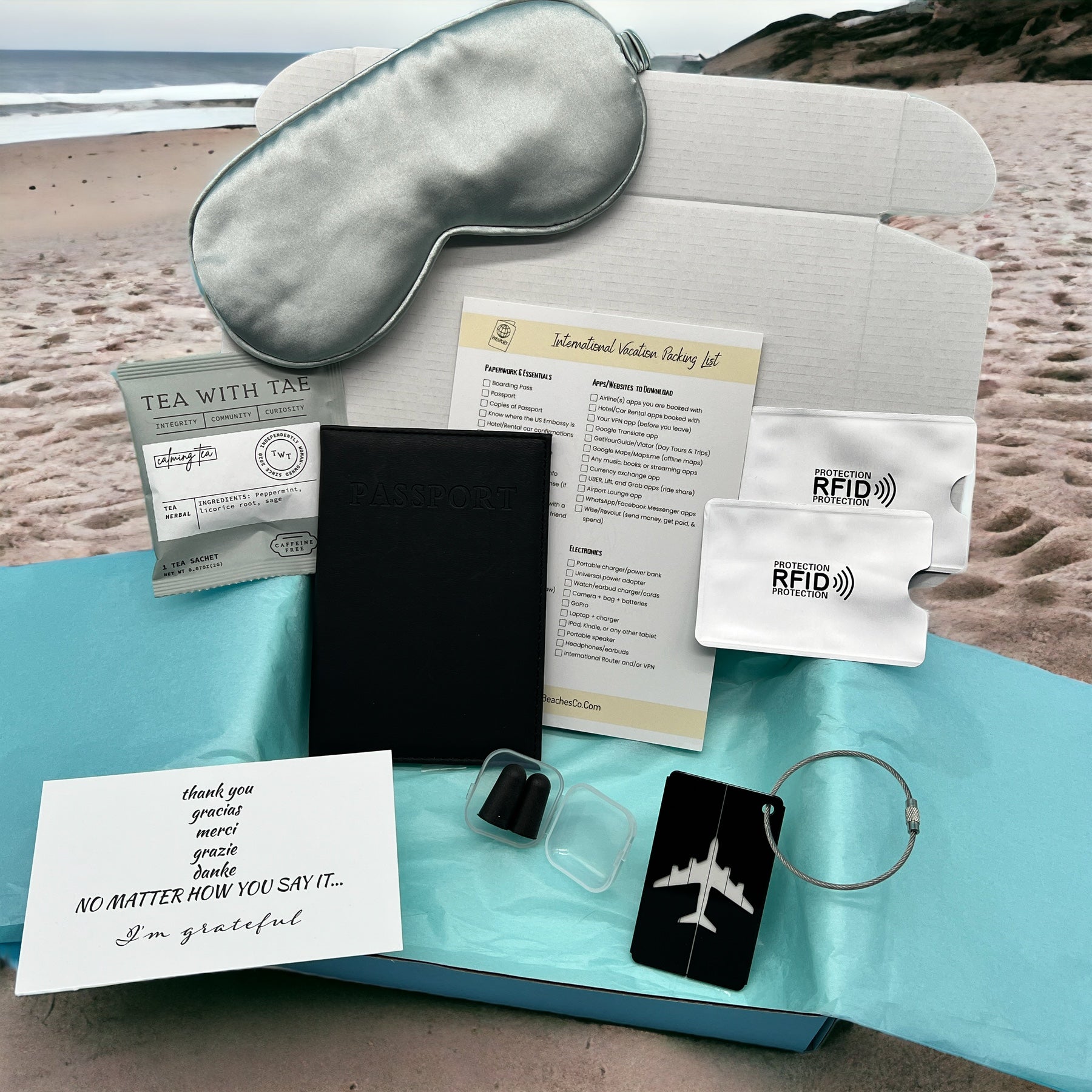 Travel in Comfort Box (FOR TWO) - Peaks to Beaches Co Travel Gift Box