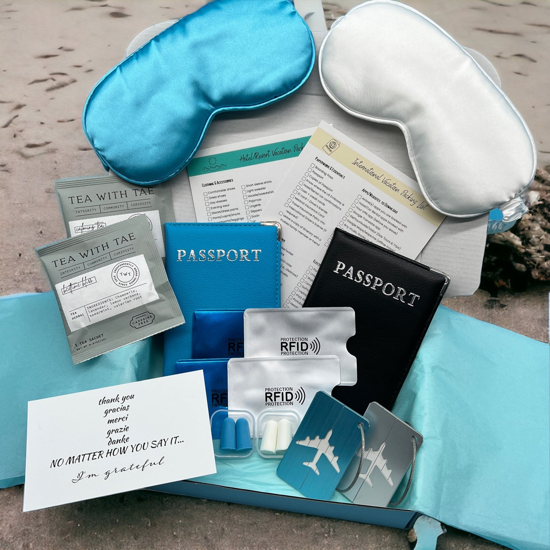 Travel in Comfort Box (FOR TWO) - Peaks to Beaches Co Travel Gift Box