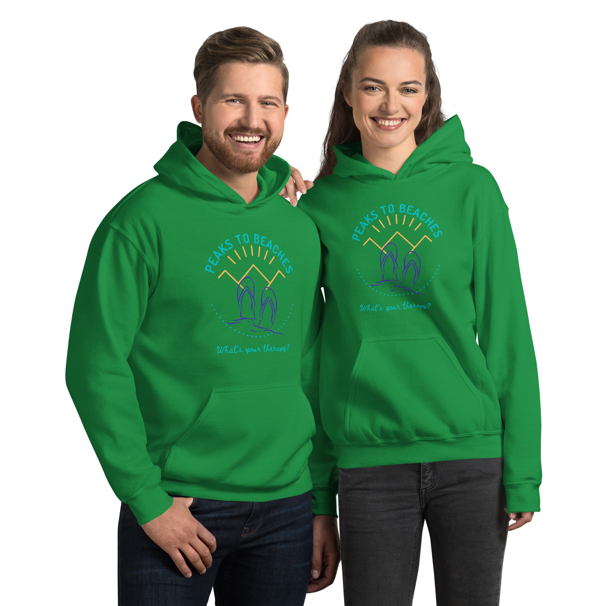 Peaks To Beaches Multi-Color Graphic LS Unisex Heavy Blend Hoodie - Peaks to Beaches Co Apparel