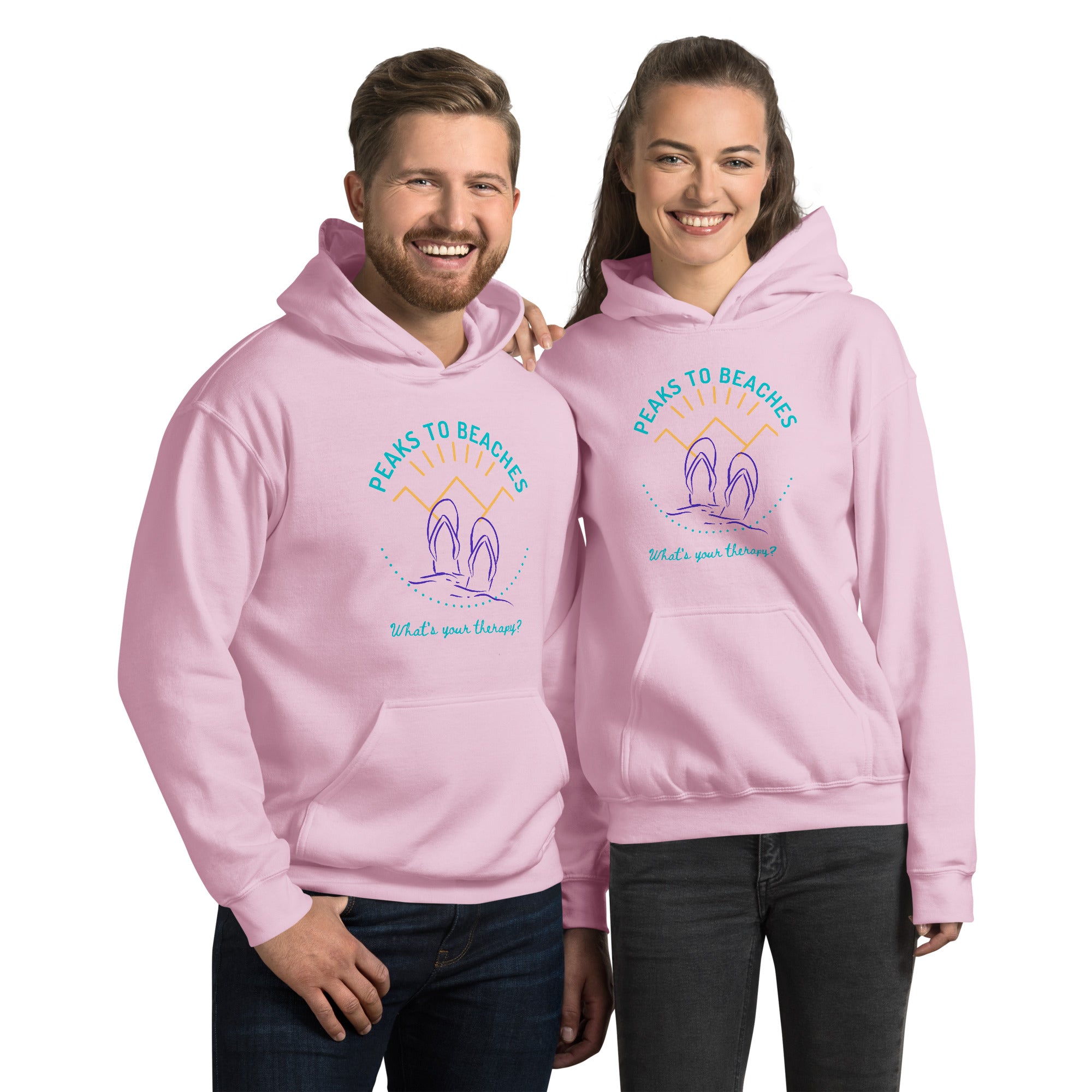 Peaks To Beaches Multi-Color Graphic LS Unisex Heavy Blend Hoodie - Peaks to Beaches Co Apparel