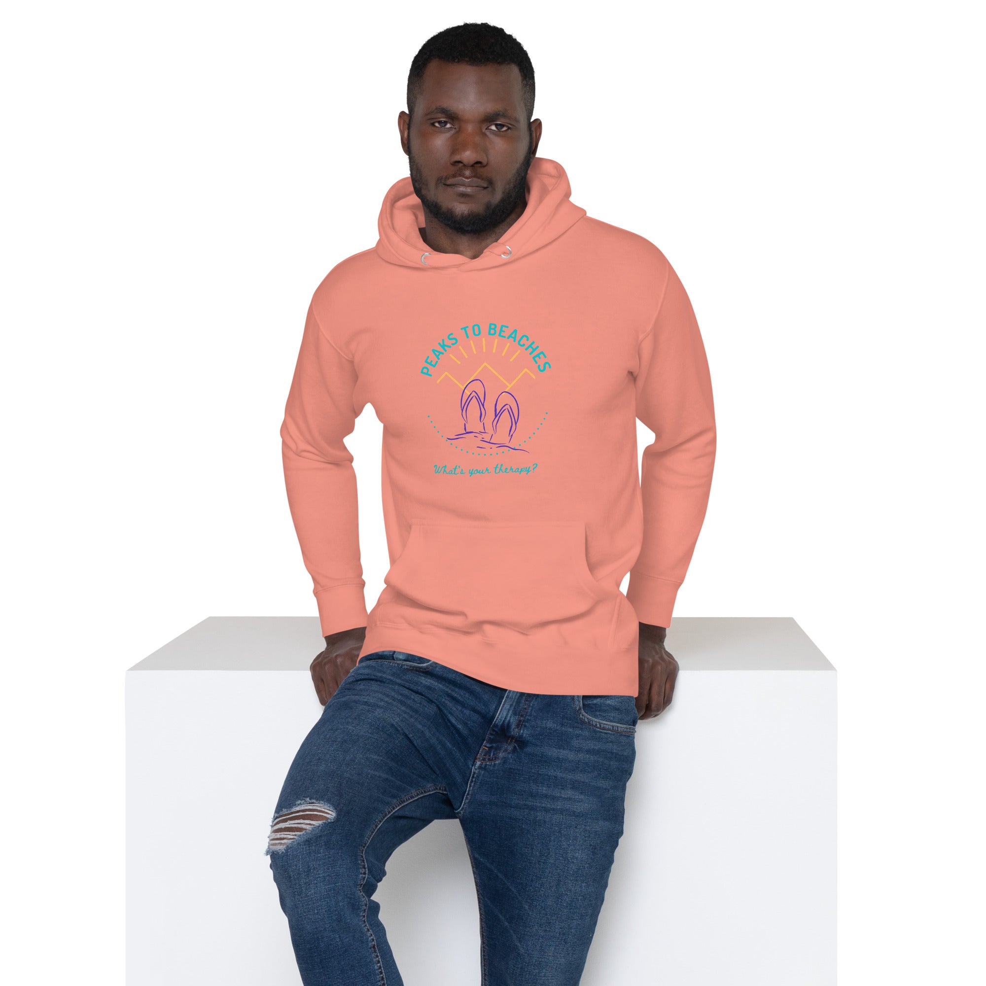 Peaks To Beaches Multi-Color Graphic LS Unisex Premium Hoodie - Peaks to Beaches Co Apparel