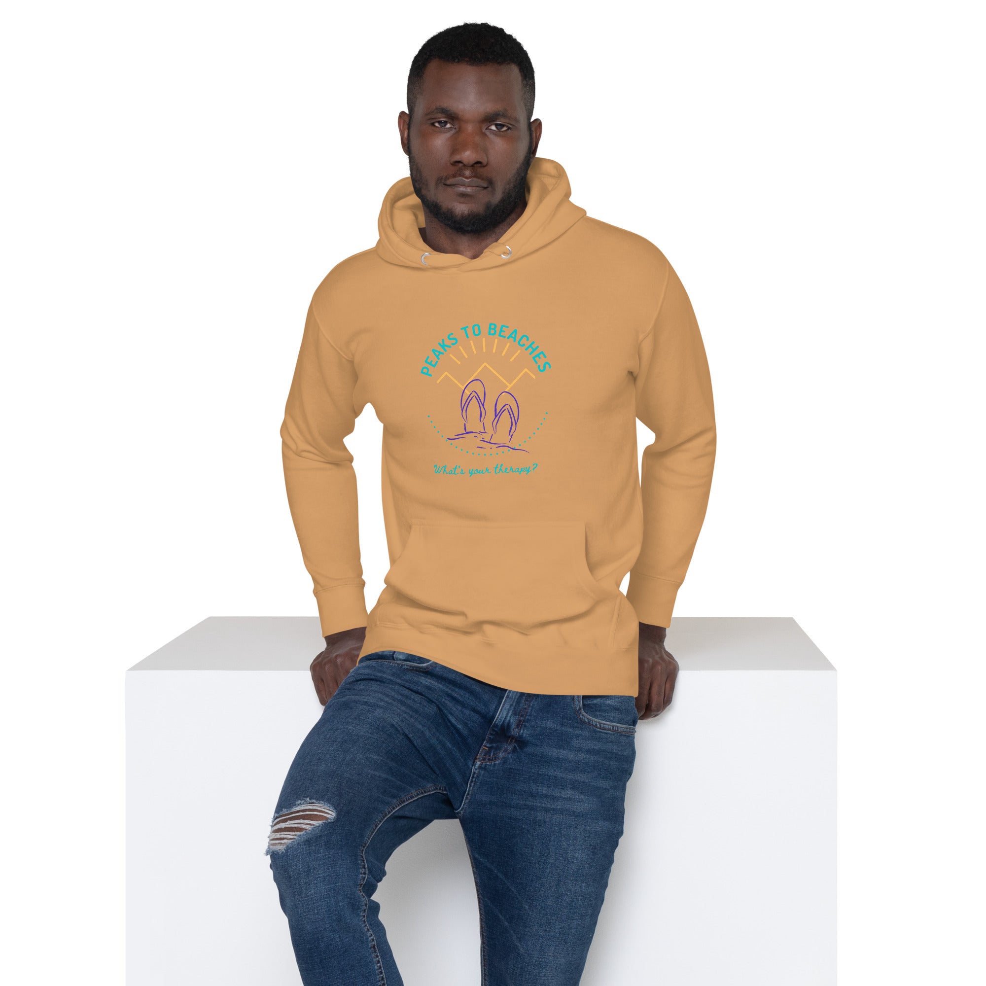 Peaks To Beaches Multi-Color Graphic LS Unisex Premium Hoodie - Peaks to Beaches Co Apparel