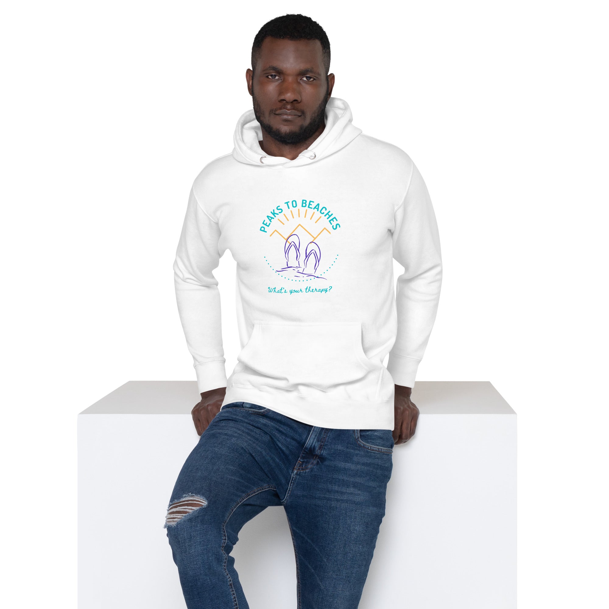 Peaks To Beaches Multi-Color Graphic LS Unisex Premium Hoodie - Peaks to Beaches Co Apparel