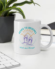 Peaks To Beaches Multi-Color Graphic on a White Glossy Mug 11oz - Peaks to Beaches Co Drinkware