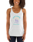 Peaks To Beaches Multi-Color Graphic on a Women's Racerback Tank - Peaks to Beaches Co Apparel