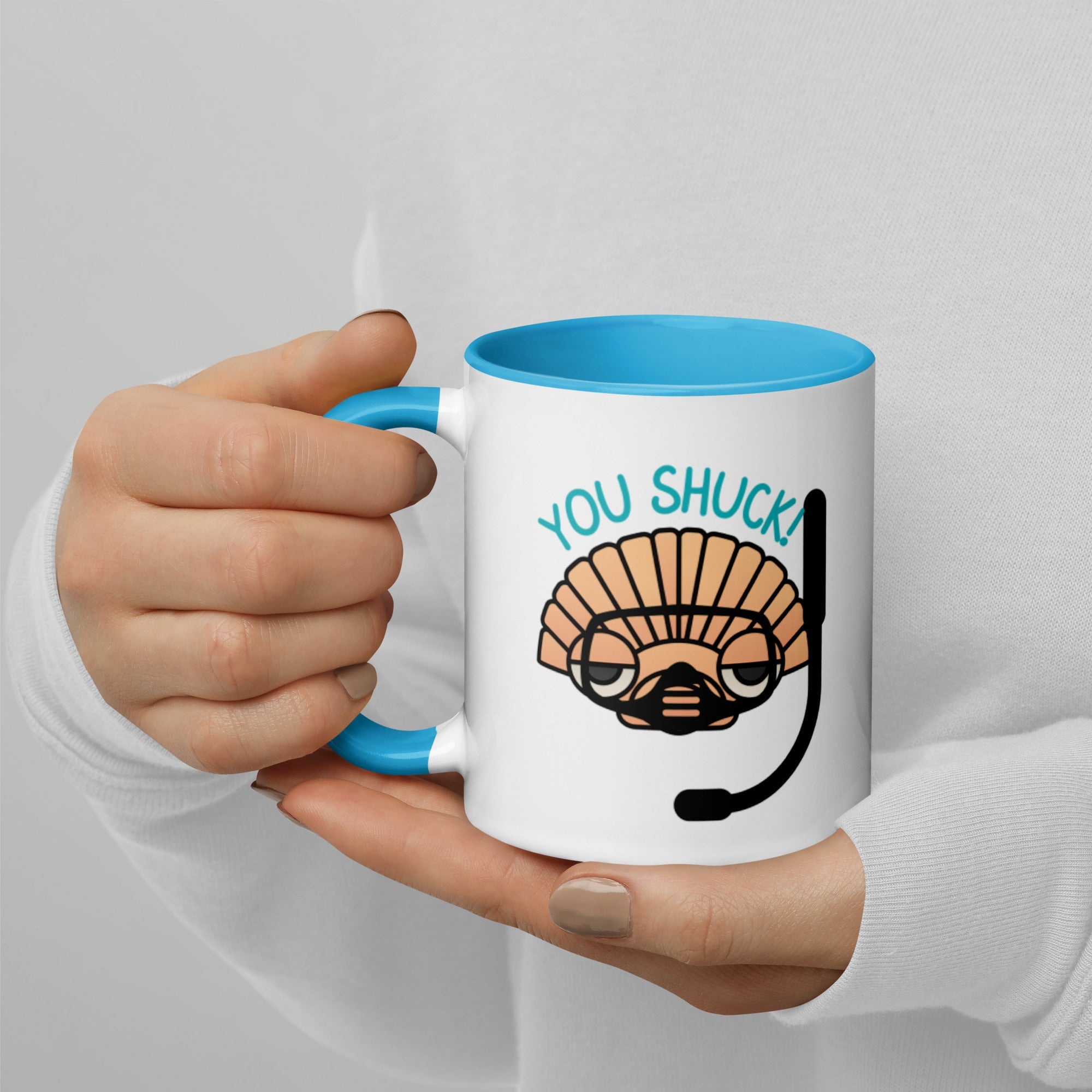 You Shuck! Mug with Color Inside - Peaks to Beaches Co Drinkware