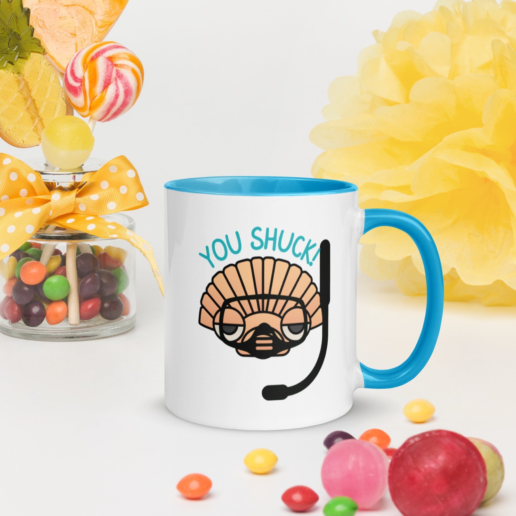 You Shuck! Mug with Color Inside - Peaks to Beaches Co Drinkware